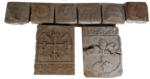 Eight Limestone (Or Concrete) Corbels