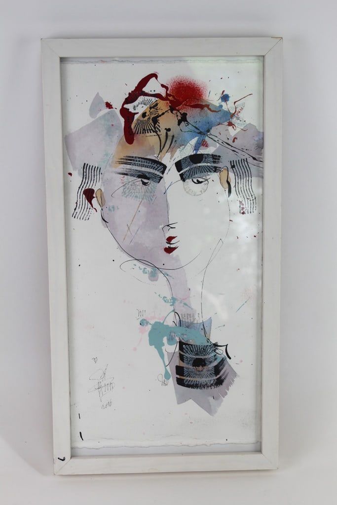 Michael AUTH: Colorful Mixed Media Portrait (1 of 4)