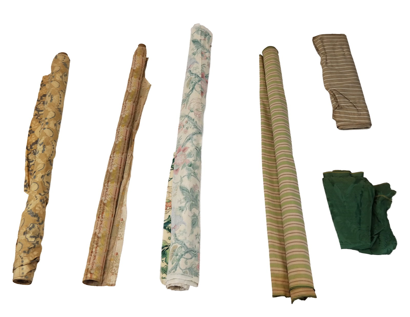 6 Bolts Floral & Striped Cotton Upholstery Fabric (1 of 9)