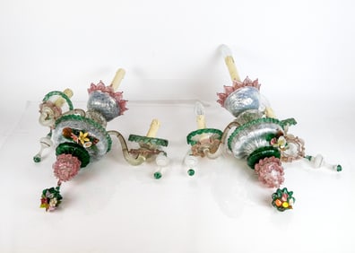 Pair of Murano Glass Wall Sconces, 2