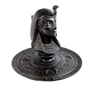 Egyptian Bust Inkwell