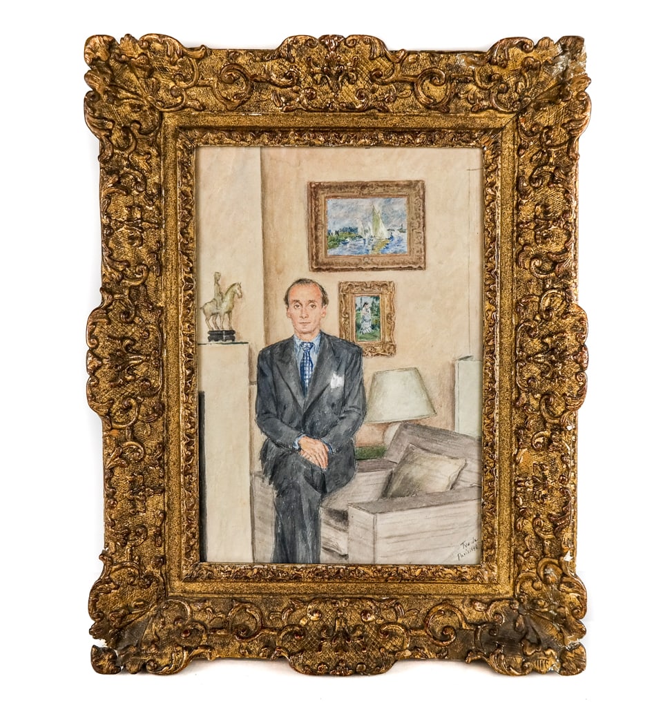 Mogens TVEDE Watercolor Portrait of a Man (1 of 12)