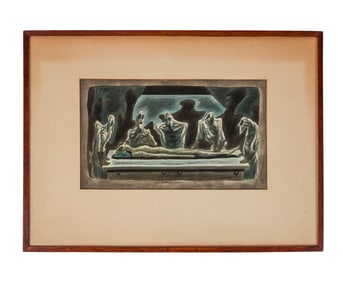 Richard TAYLOR "Anatomy Lesson" Watercolor