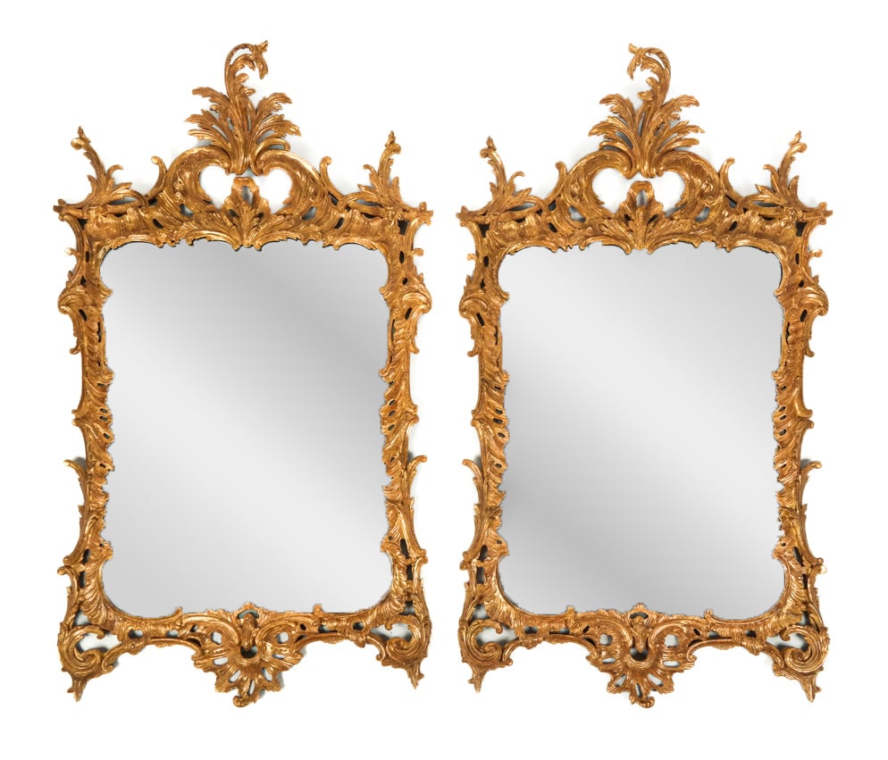 Pair George III Giltwood Mirrors (1 of 17)