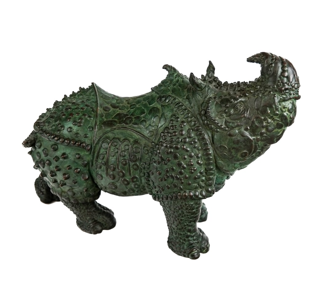 Lorraine VAIL Bronze Sculpture of a Rhinoceros (1 of 13)