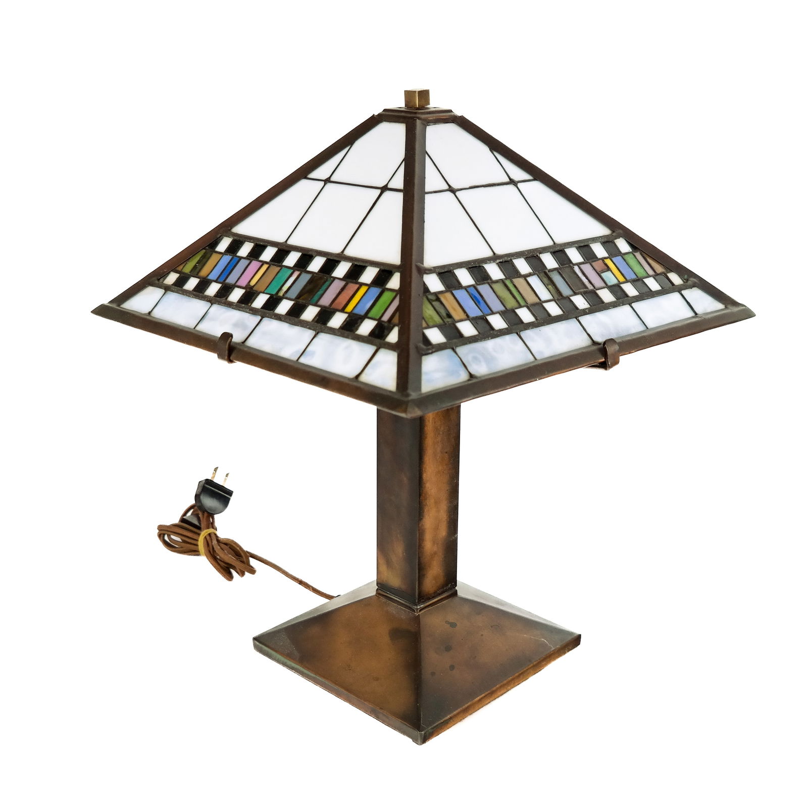 Arts and Crafts Stained Glass Table Lamp (1 of 10)