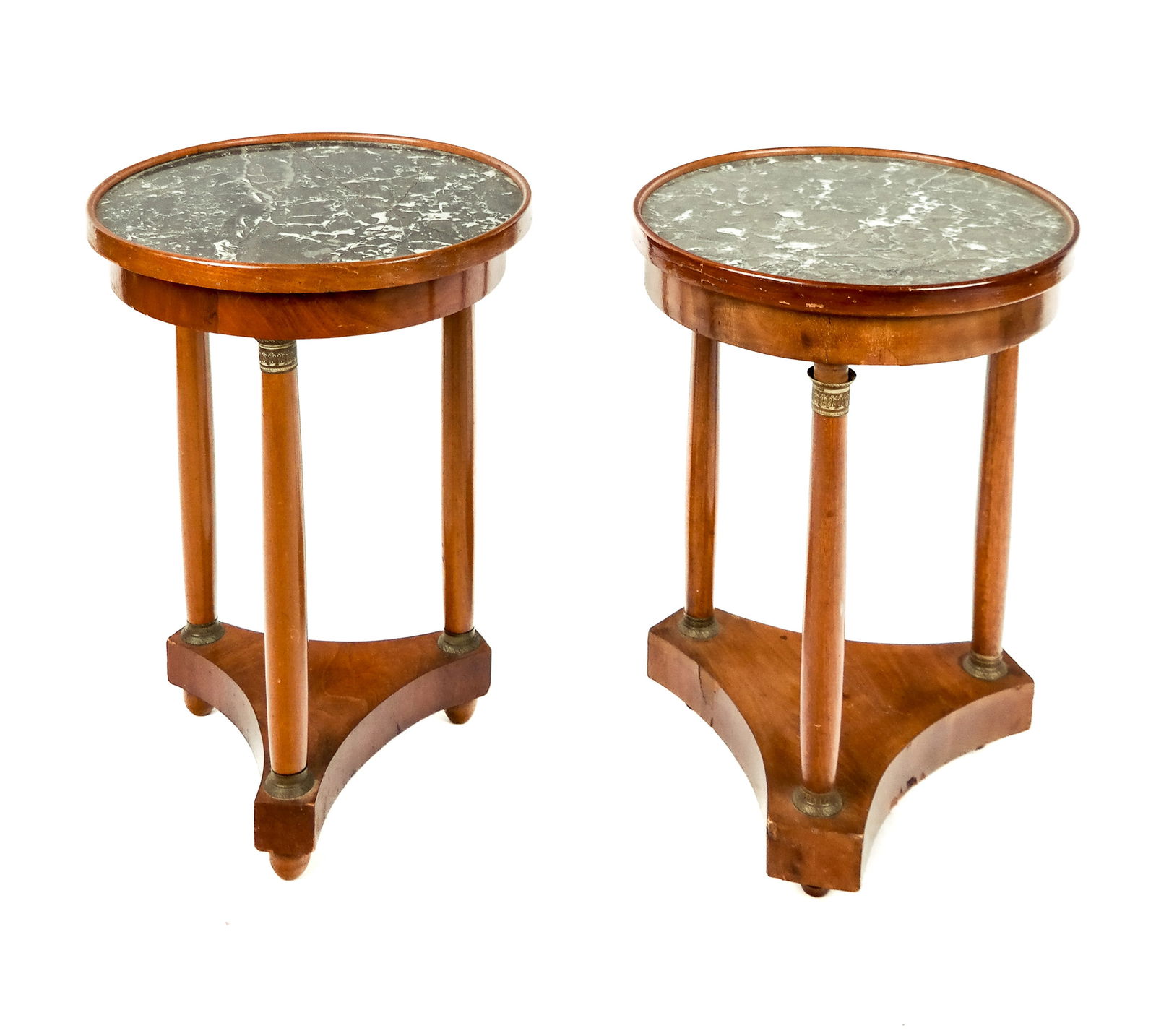 Pair Empire Mahogany and Marble Inset Gueridons (1 of 11)