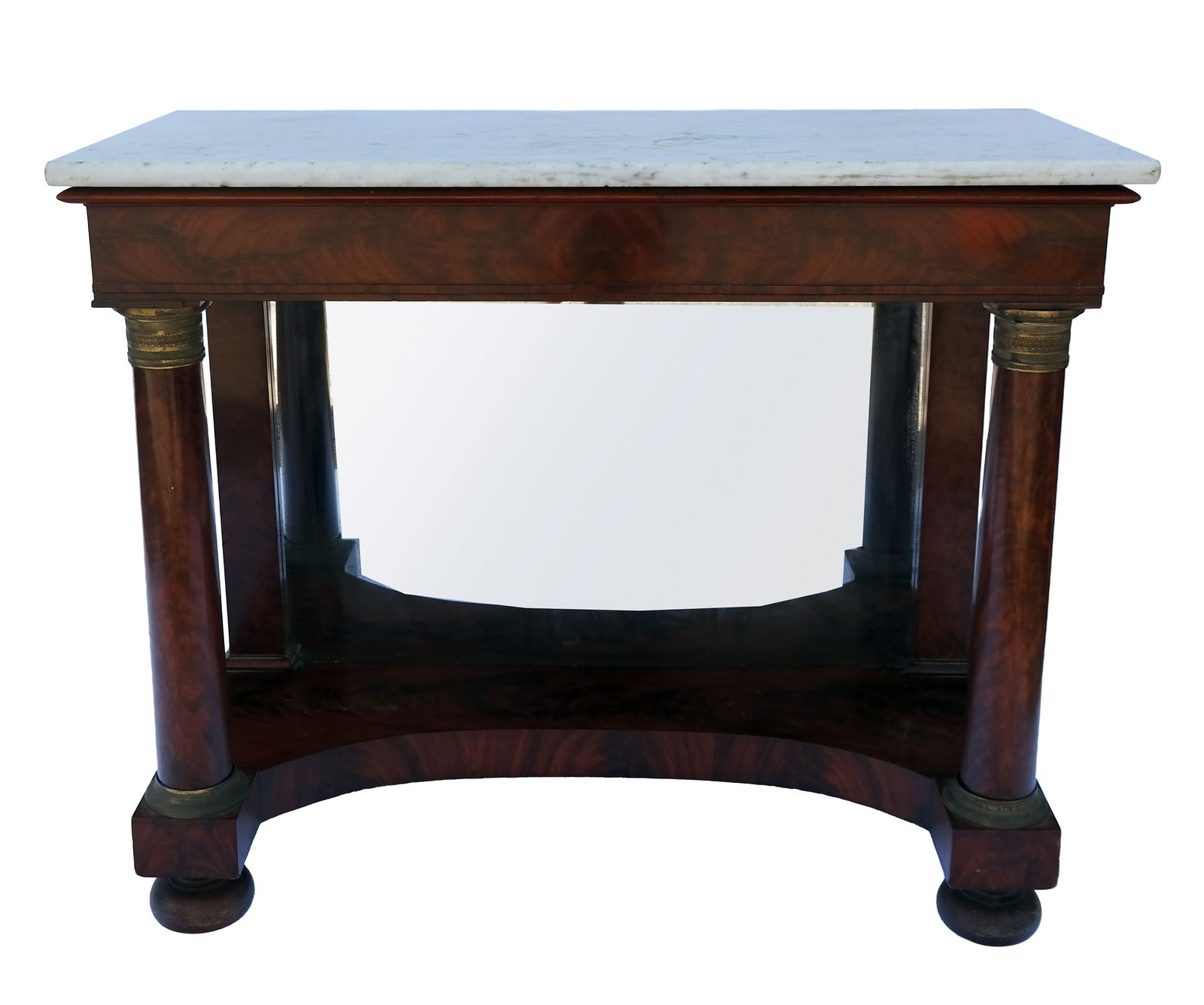 French Empire Flame Mahogany Pier Console (1 of 16)