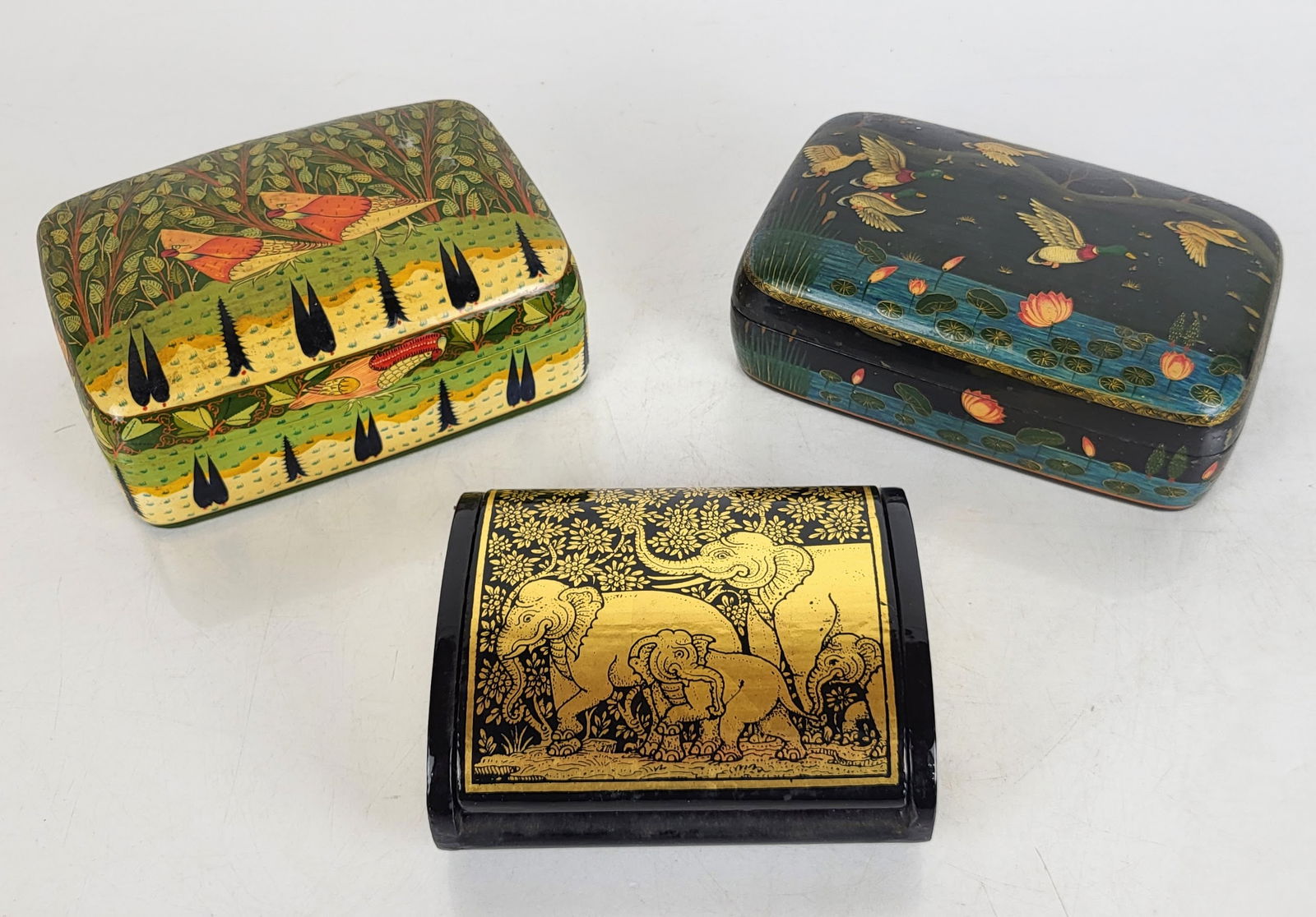 Three Hand-Painted Kashmiri Boxes (1 of 15)