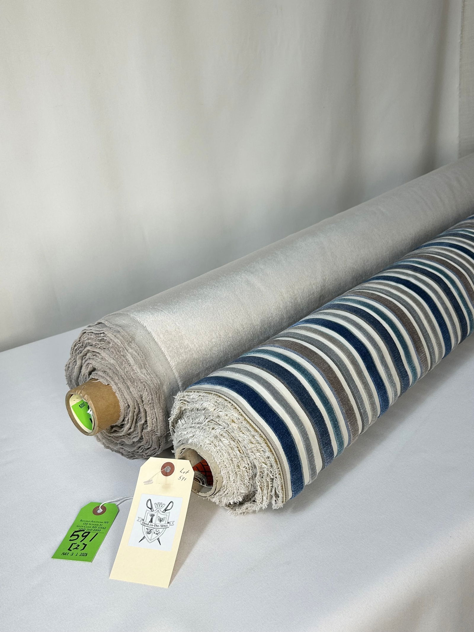 Colefax & Fowler Stripe & Pollack's Mohair Fabric (1 of 6)