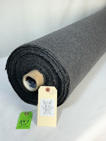 European Wool Blended Anthracite Felted Fabric