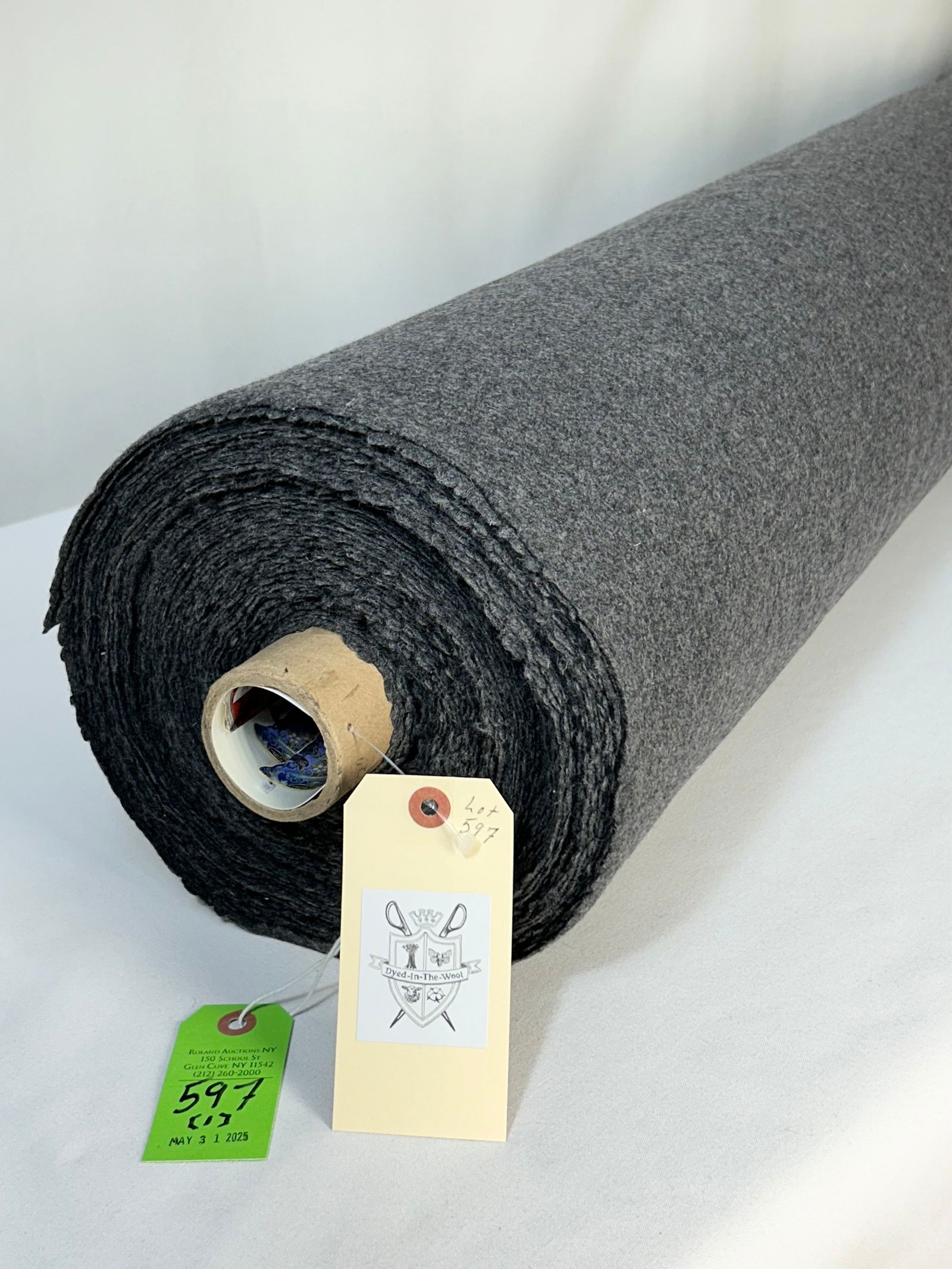 European Wool Blended Anthracite Felted Fabric: 45 first quality yards of a European multi-purpose 90% wool and 10% nylon, fully decated felted fabric, 57 1/2" width. The anthracite colorway is a subtle mix of colored fibers that creates a classic