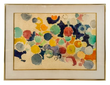 Ernst WILHELM NAY Abstract Watercolor on Paper