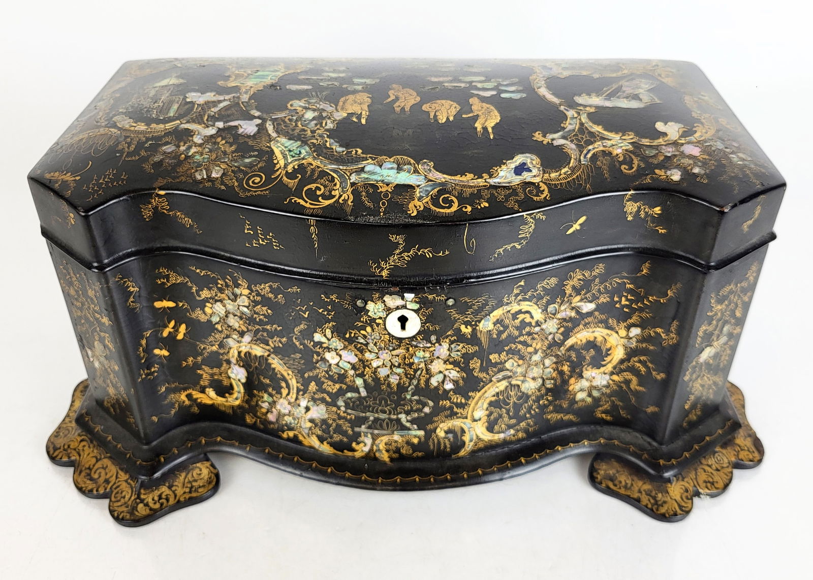 Victorian Chinoiserie Decorated Tea Caddy (1 of 16)