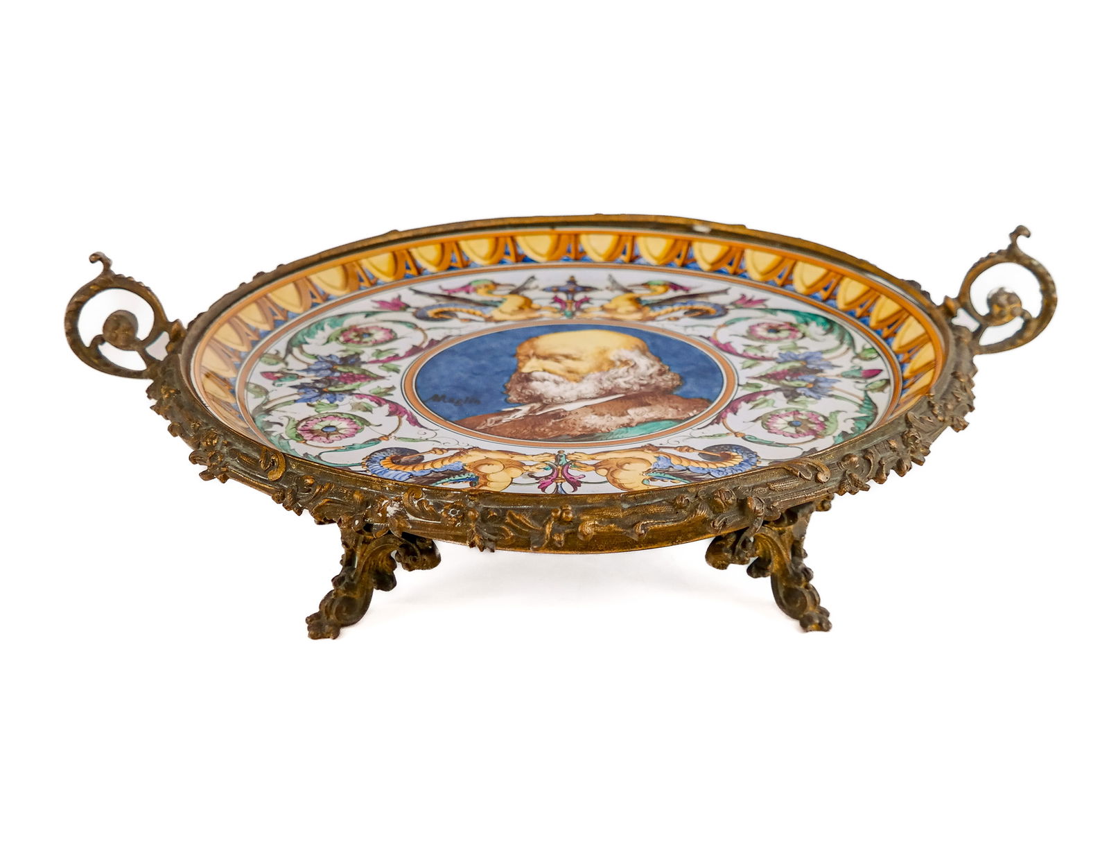 Majolica Bronze Mounted Hand-Painted Centerpiece (1 of 11)