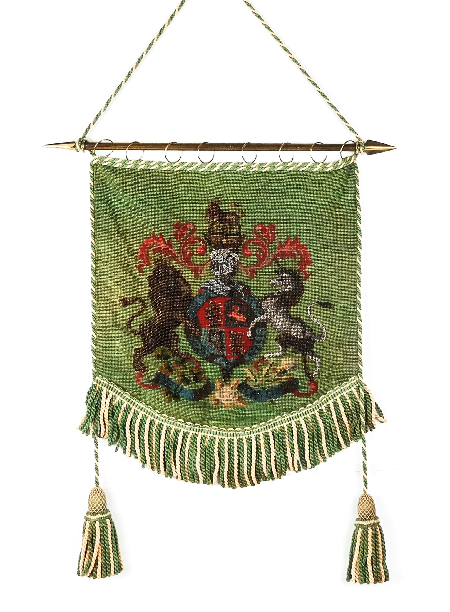 Victorian Needlepoint Coat Of Arms (1 of 11)