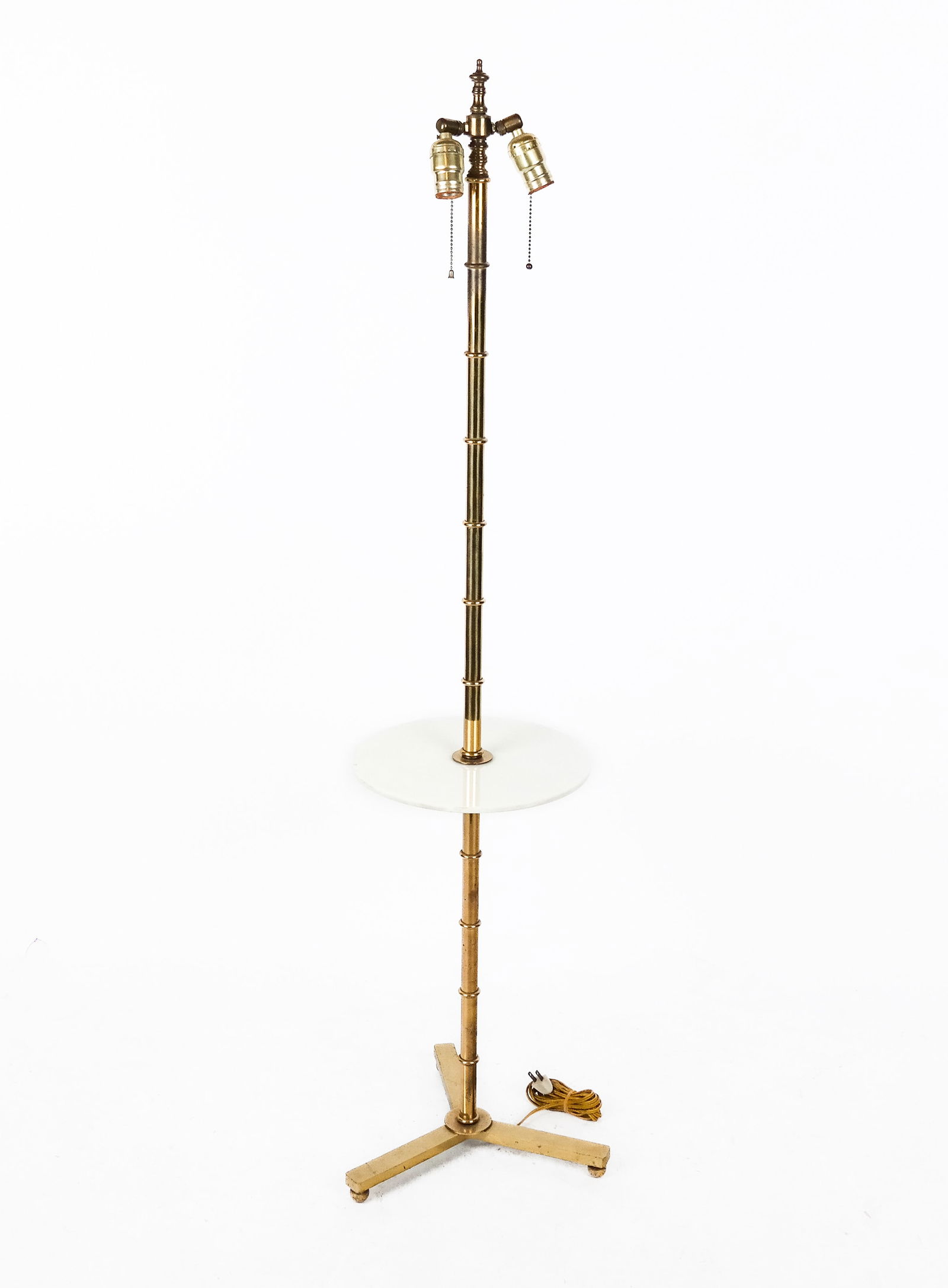 Faux Bamboo Brass Lamp Table (1 of 10)