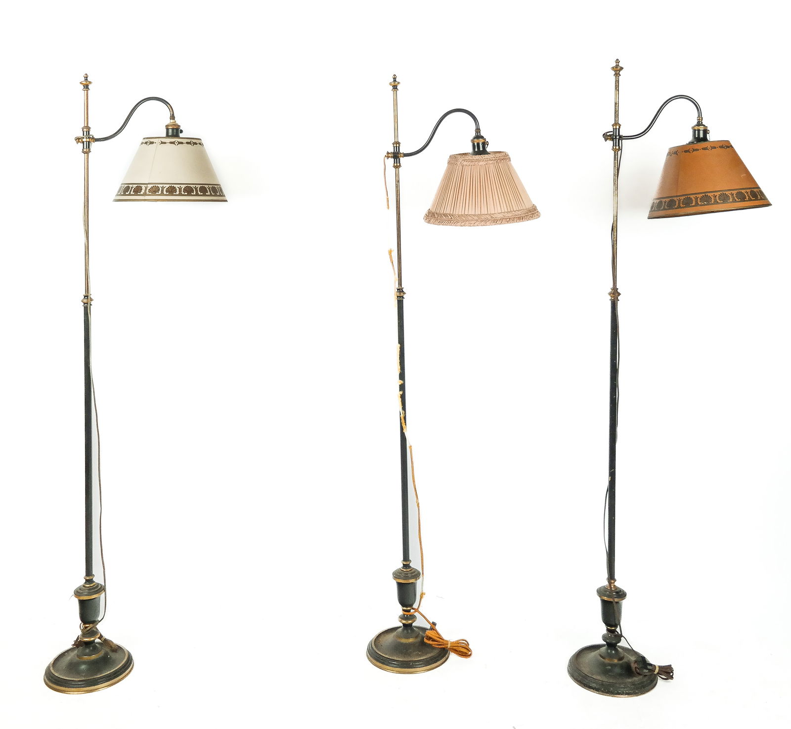 Three Tole Painted Floor Lamps (1 of 15)