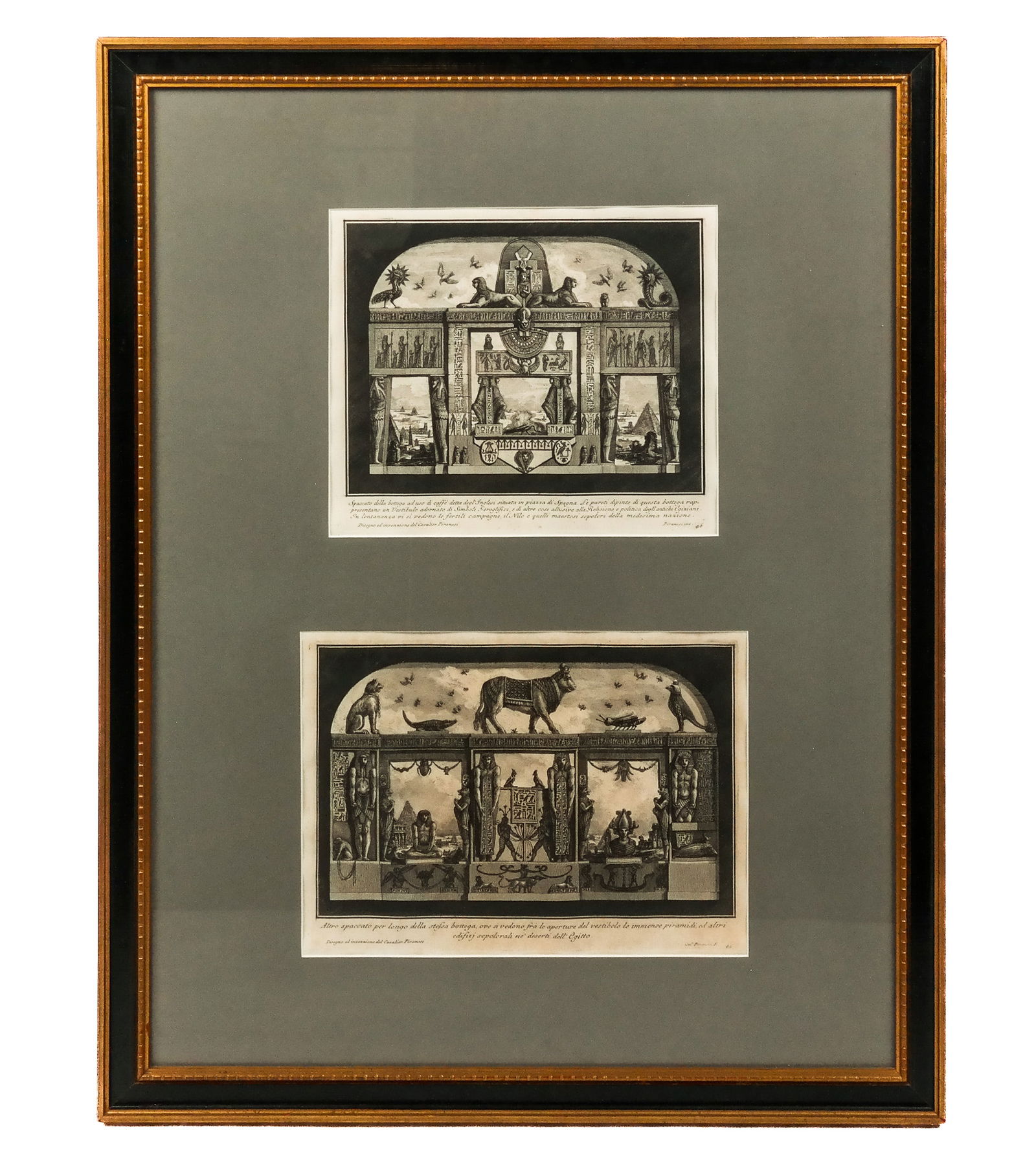 Framed Set Of Two Piranesi Etchings (1 of 9)