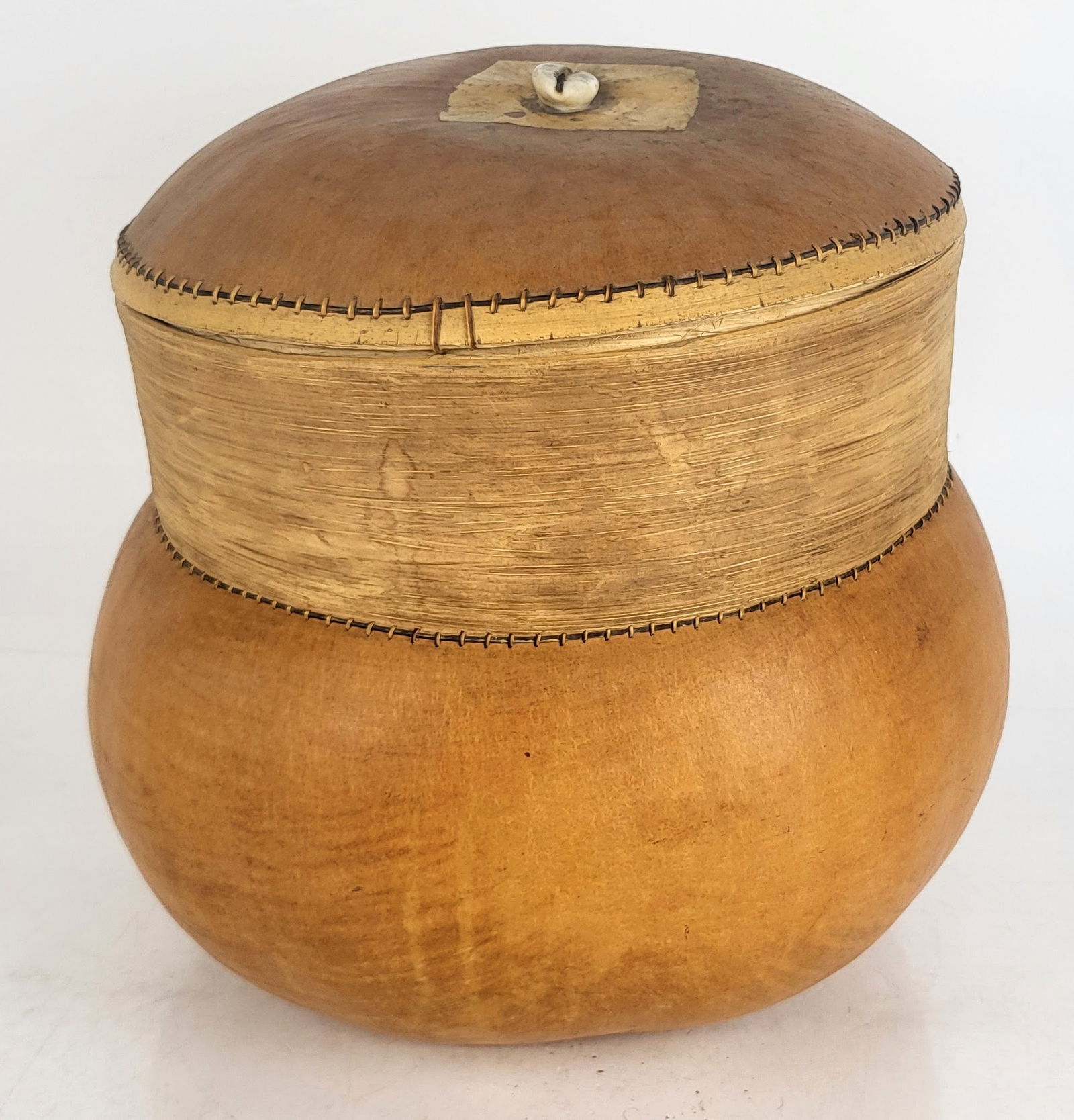African Gourd Vessel With Lid (1 of 14)