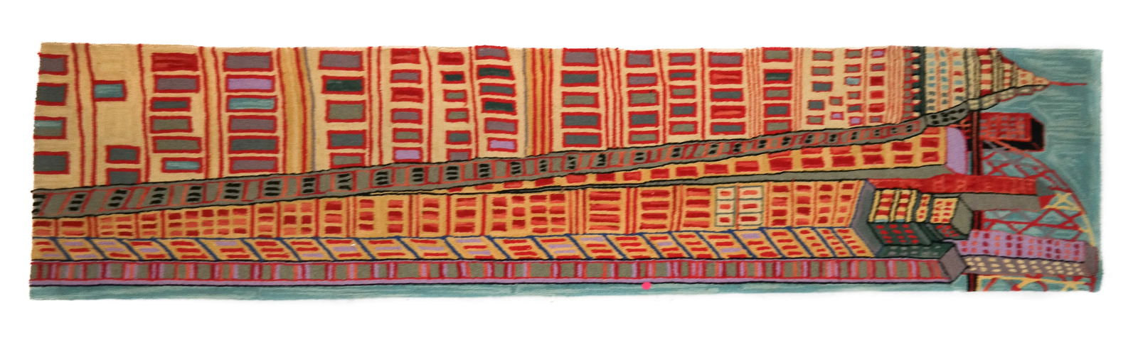 Michaelia "Bloomer City" Hooked Wool Rug Runner (1 of 11)