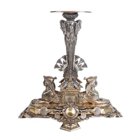 Elkington Egyptian Revival Silverplate Stand