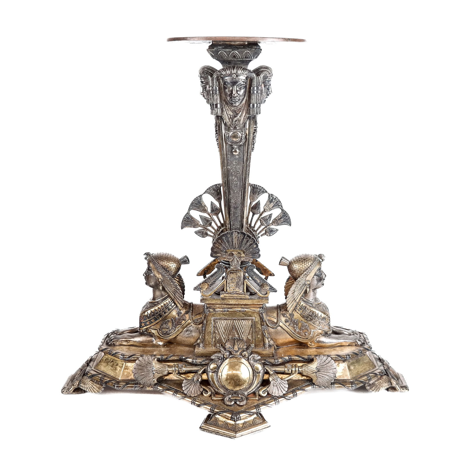Elkington Egyptian Revival Silverplate Stand (1 of 11)
