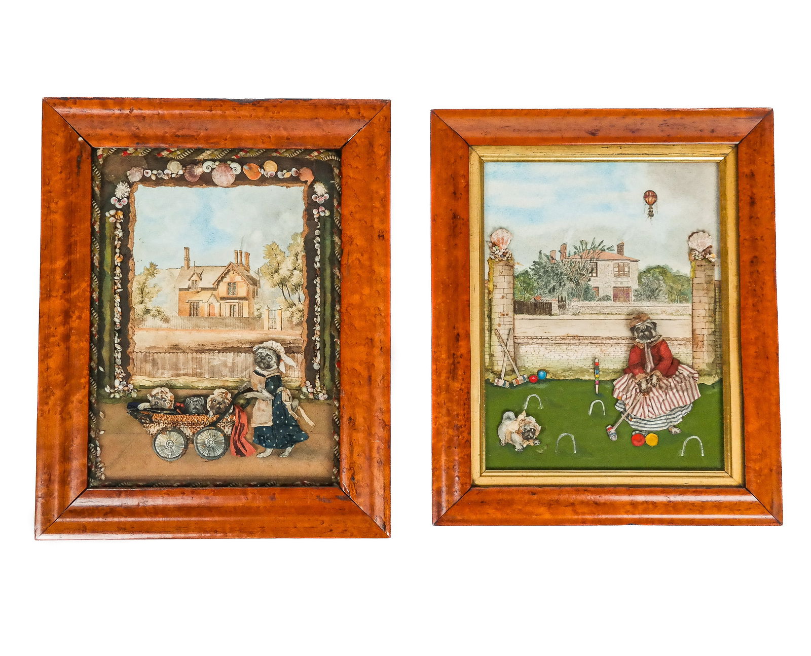 Two Mixed Media Works Depicting Dogs (1 of 13)