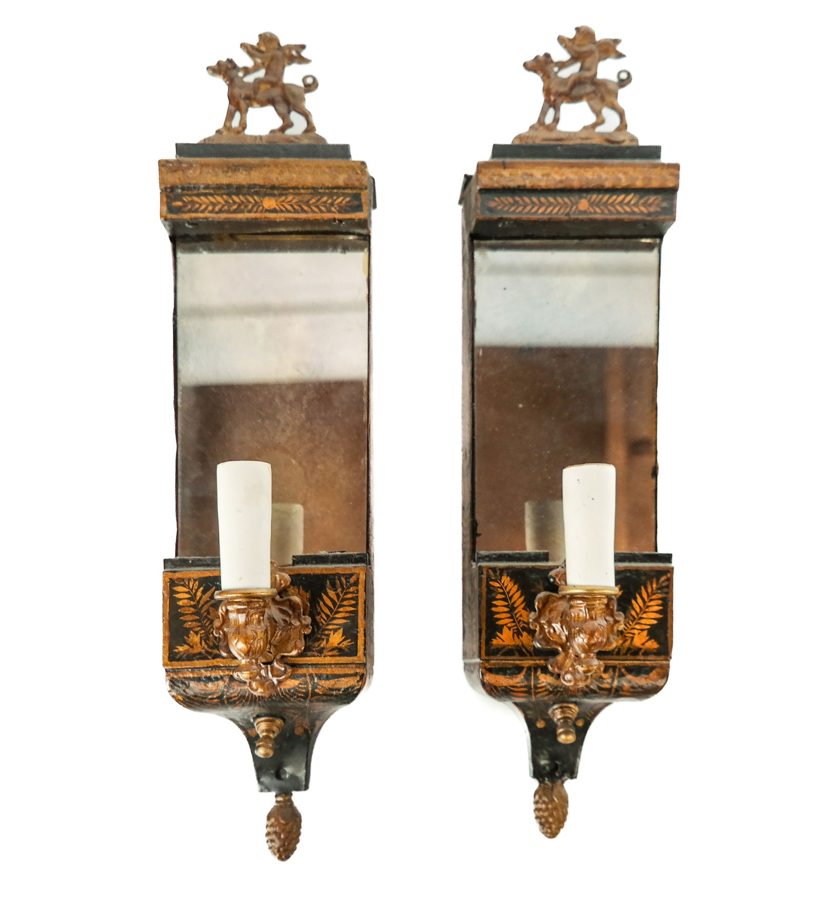 Pair Of Regency Tole Sconces (1 of 8)