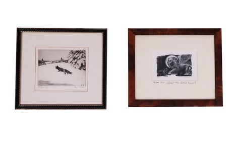 Simon BRETT & Hans KLEIBER Etchings, 2