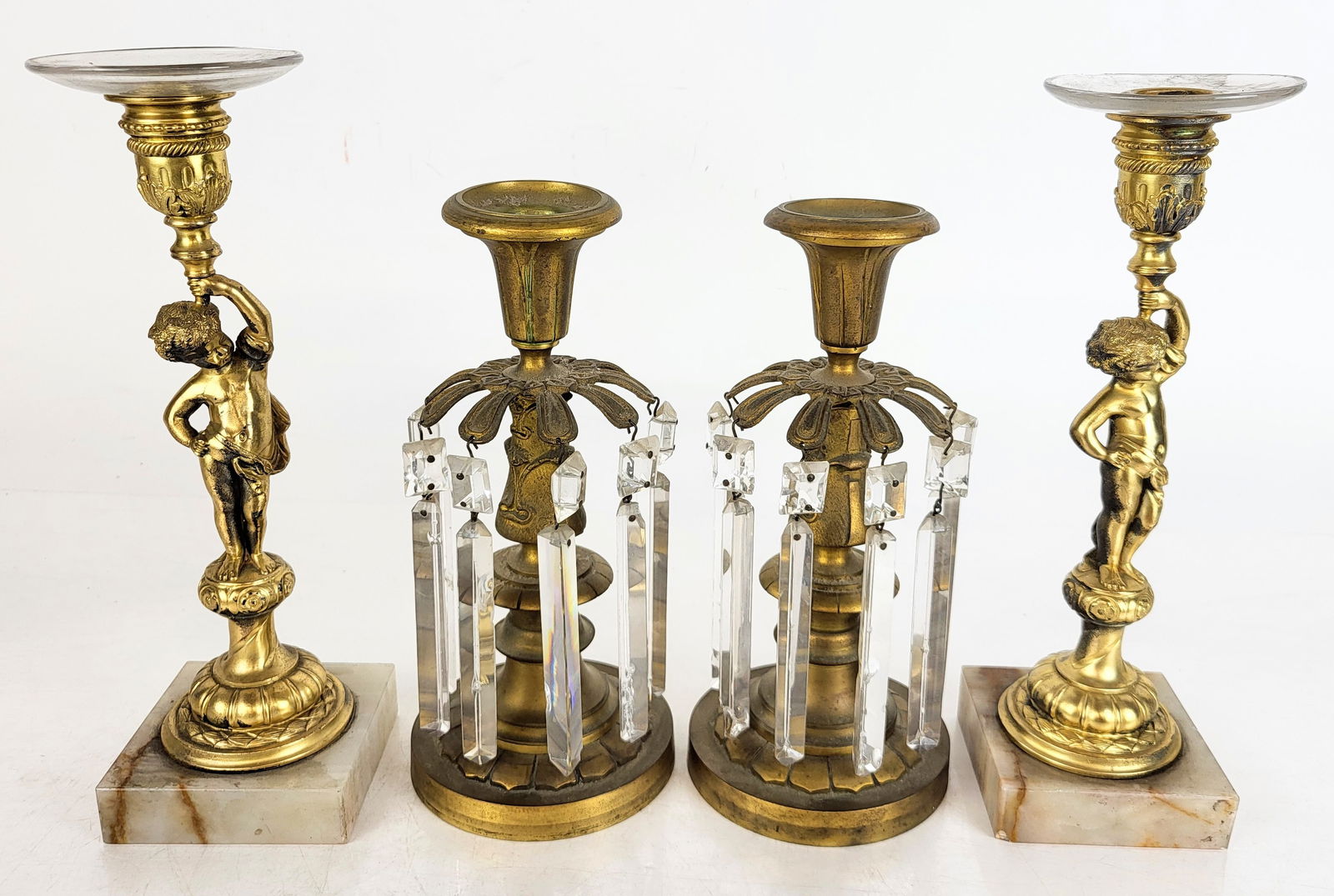 Pair of Gilt Metal Candlesticks (1 of 13)