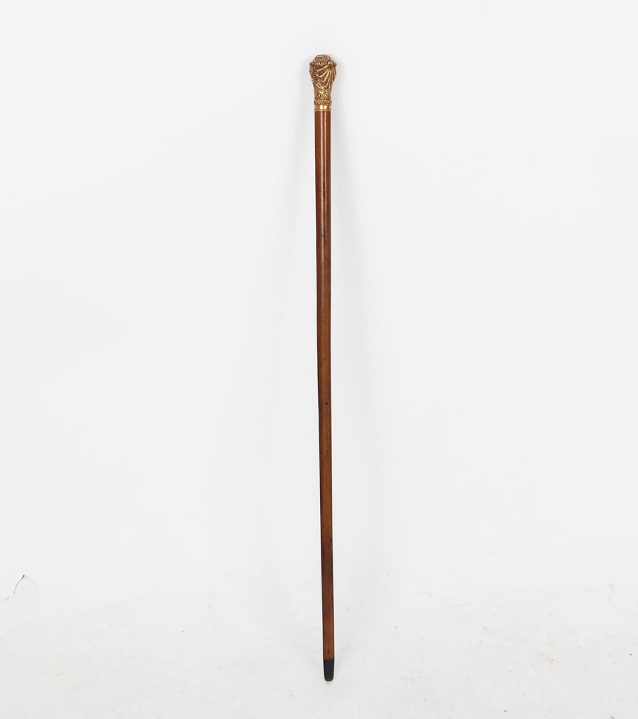 Tiffany & Co. Gold Handled Knob Cane (1 of 9)