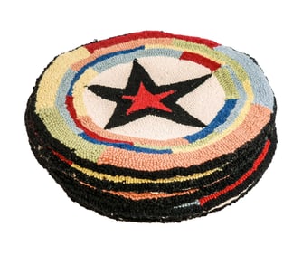 Collection of 8 Hand Hooked Foot Rugs