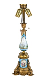 Bronze Dore Mounted Porcelain Lamp