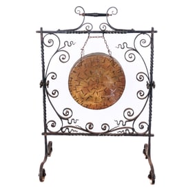 Victorian Iron-Frame Gong