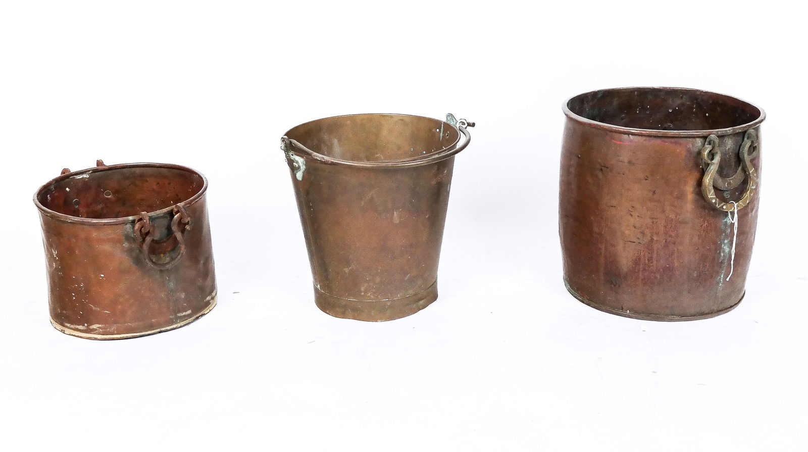 Three Antique American Brass Buckets (1 of 10)