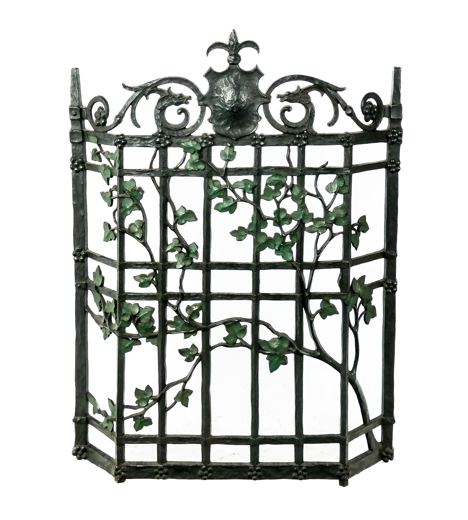 Composite Floral Decorated Fire Screen (1 of 5)