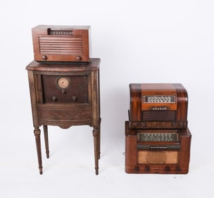 Group Of Four Vintage Radios