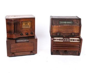 Four Desktop Vintage Radios