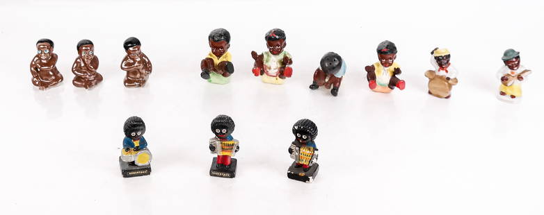 Vintage Collection of Black Americana Figures, 12