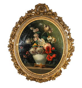 Still Life With Flowers in a Gilt Frame Oil/Canvas
