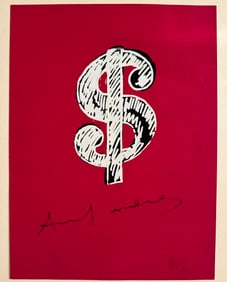 Andy WARHOL Signed Print of a Dollar Sign