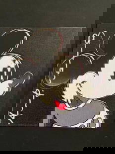 Andy WARHOL Signed Silkscreen of Mickey Mouse
