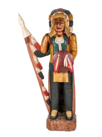 Cigar Store Indian Wood Sculpture