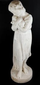 Italian Marble Sculpture Of A Child