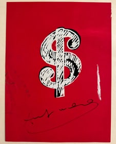 Andy WARHOL Signed Print of a Dollar Sign