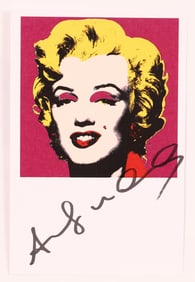 Andy WARHOL Signed Postcard of Marilyn Monroe