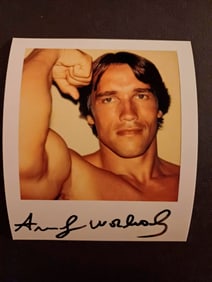 Andy WARHOL Signed Polaroid, Arnold Schwarzenegger