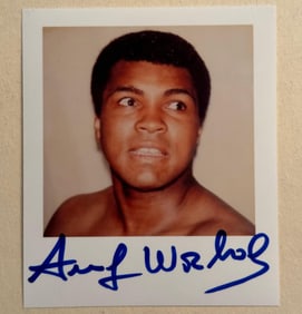 Andy WARHOL Signed Polaroid of Muhammad Ali