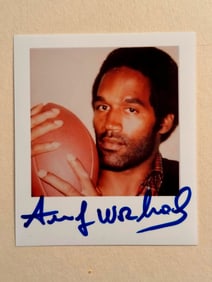 Andy WARHOL Signed Polaroid of O.J. Simpson